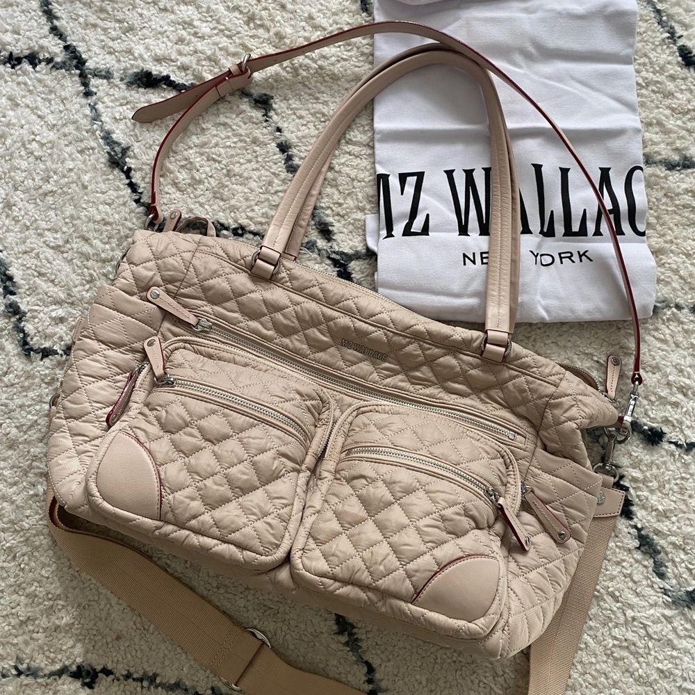 MZ Wallace Crosby Traveler Bag in Natural